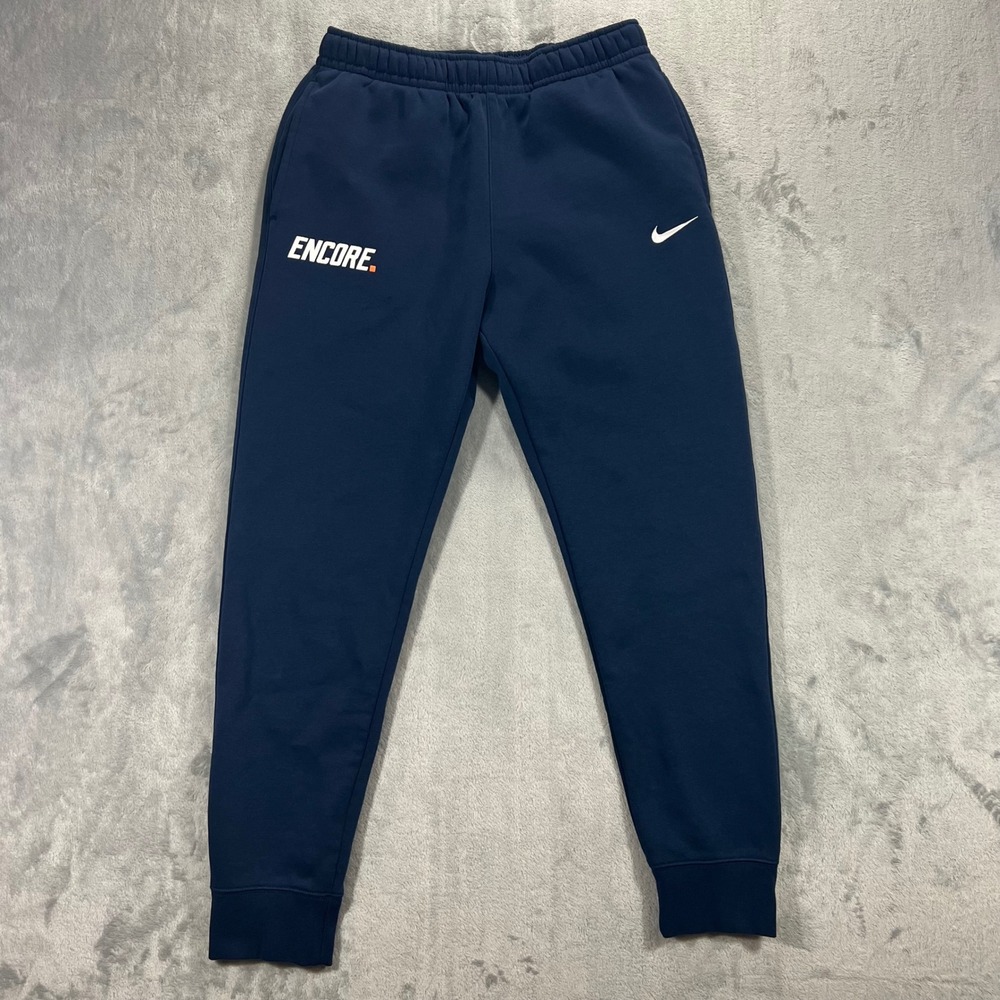 NIKE Jogger Sweatpants Mens M Navy Blue Encore CJ1616-419‎ Fleece Comfy